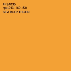 #F3A035 - Sea Buckthorn Color Image